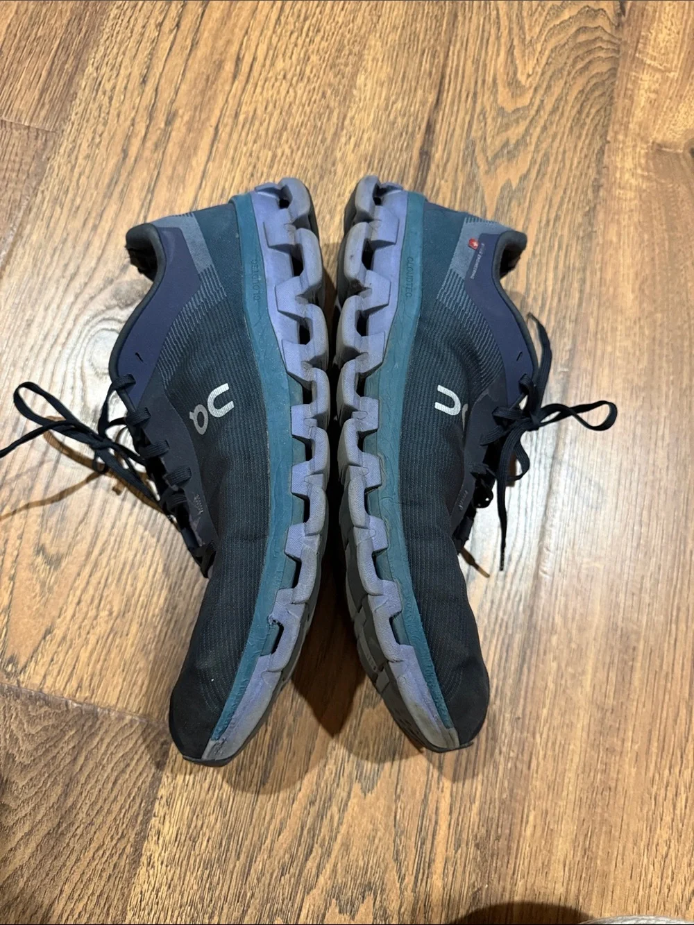 On Running Men's Athletic Shoes in Black and Blue